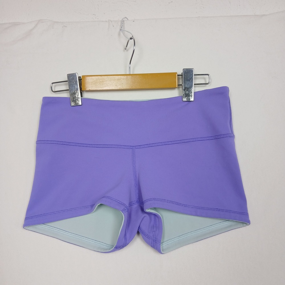 Lululemon Boogie Short Roll Down Purple Mint Yoga Athletic Shorts LW7829S Size 6